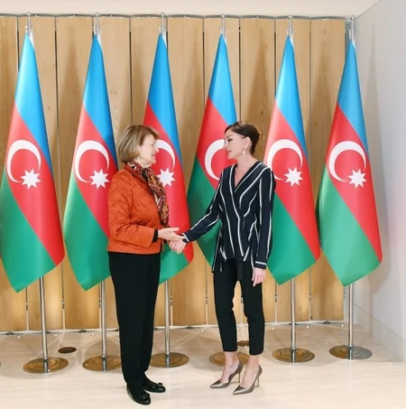Birinci vitse-prezident Mehriban Əliyeva Böyük Britaniya Baş Nazirinin ticarət elçisi ilə görüşüb - YENİLƏNİB