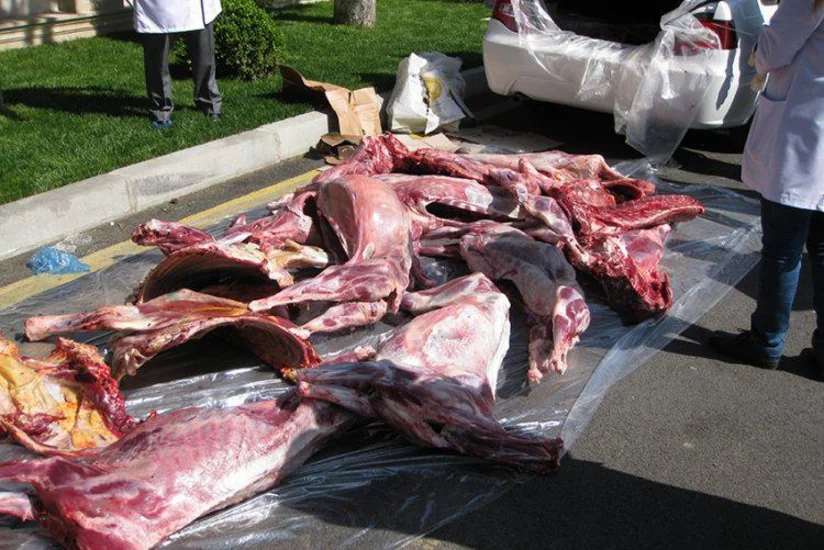 Sabirabad sakininin maşınından 335 kiloqram mənşəyi bilinməyən ət aşkar edilib