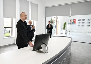 President Ilham Aliyev attends inauguration of Central Aran Regional SCADA Control Center in Yevlakh