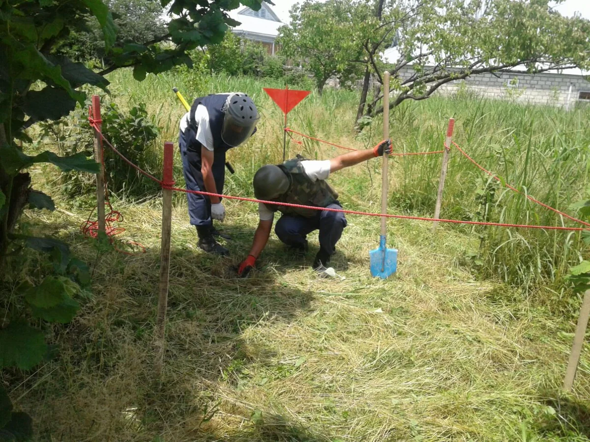 ​Tərtərdə 4 ədəd partlamamış hərbi sursat aşkar edib