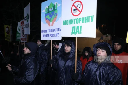 Акция на дороге Ханкенди-Лачын продолжается и в вечерние часы
