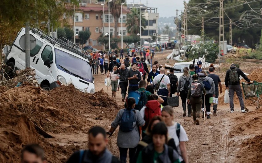 İspaniyada daşqınlar nəticəsində ölənlərin sayı 211 nəfərə çatıb