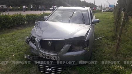 Kürdəmirdə iki avtomobil toqquşub, xəsarət alanlar var