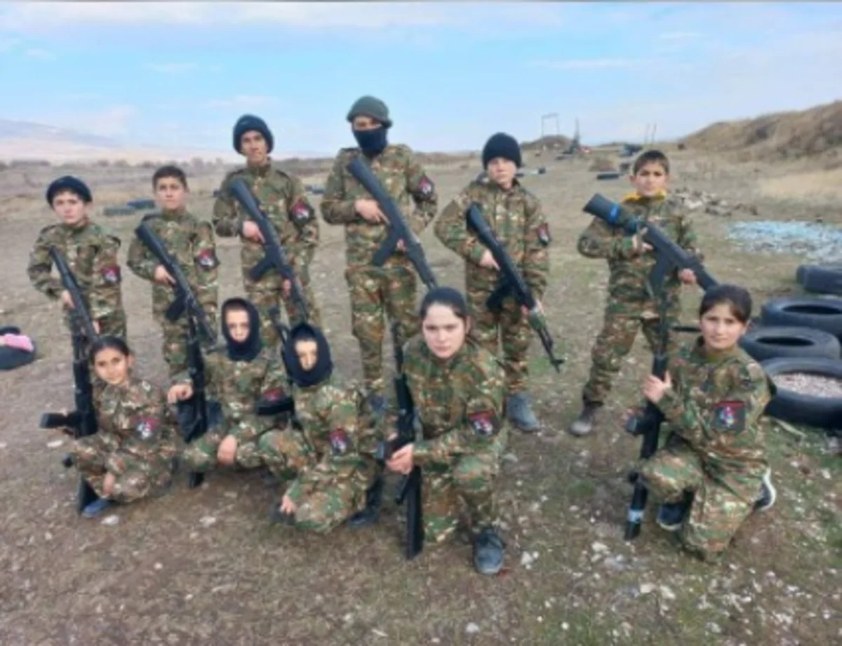 Armenia exploits kids in reviving militarism