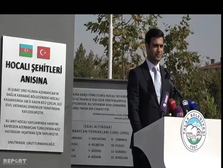 Türkiyənin Kayseri şəhərində Xocalı parkı və abidəsinin açılışı olub - FOTO