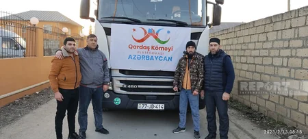 Kürdəmirdə şəhid ailələri Türkiyə üçün yardım toplayıblar