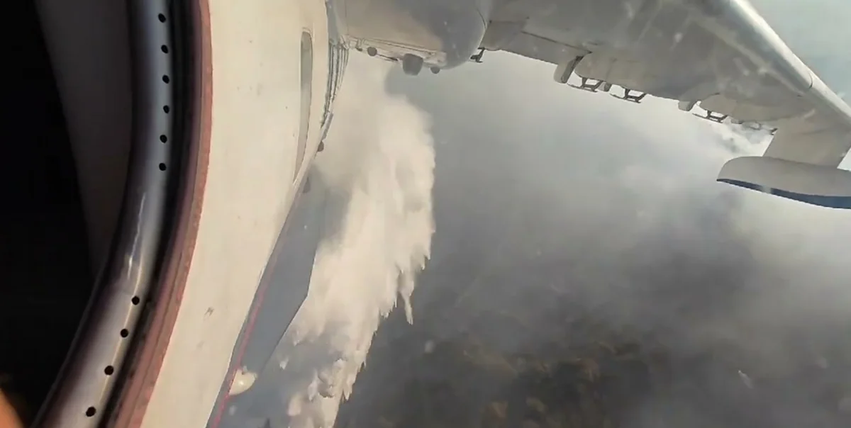 Amphibious aircraft of Azerbaijan's Emergency Ministry involved in extinguishing forest fires in Türkiye
