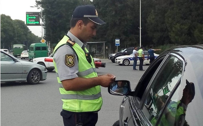 Baş Dövlət Yol Polis İdarəsi Mingəçevirdə reyd keçirib - FOTO