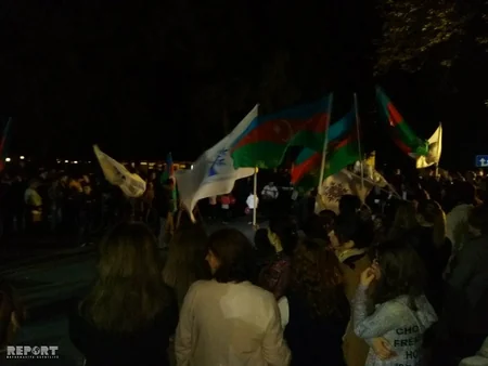Zaqatalalılar seçkilərin nəticələrini bayram edirlər - VİDEO - FOTO