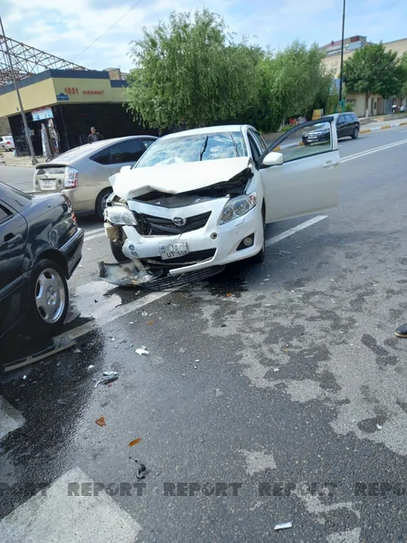 Sumqayıtda avtomobillər toqquşub