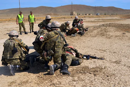 Silahlı Qüvvələrin motoatıcı taborunun NATO qiymətləndirməsi üzrə təlimi başa çatıb