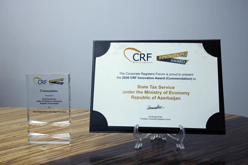 Dövlət Vergi Xidməti Korporativ Qeydiyyatçılar Forumunun mükafatına layiq görülüb
