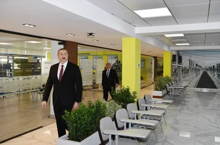 Президент Ильхам Алиев принял участие в открытии комплекса ОАО Азерэнержи