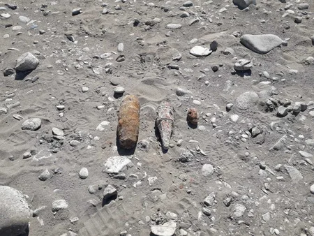 Ağstafada top mərmisi və əl qumbarası tapılıb