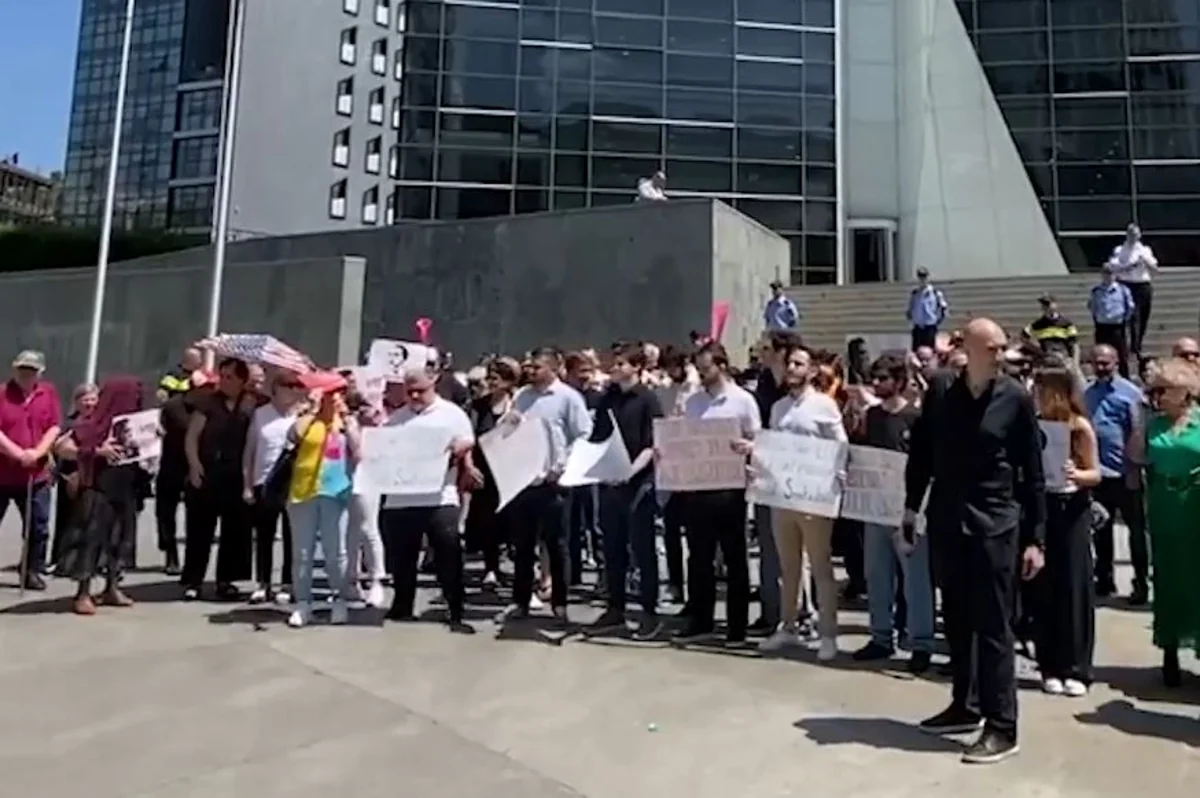 В Грузии прошла акция протеста с требованием допустить к Саакашвили медиков ЕС