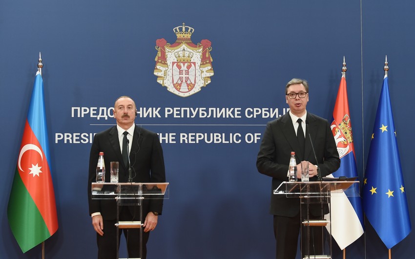 Prezident: Serbiya və Azərbaycan bir-birini hər zaman beynəlxalq arenalarda müdafiə edir, dəstəkləyir