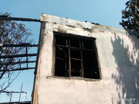 Сильный ветер в Барде привел к пожару в двухэтажном доме - ФОТО