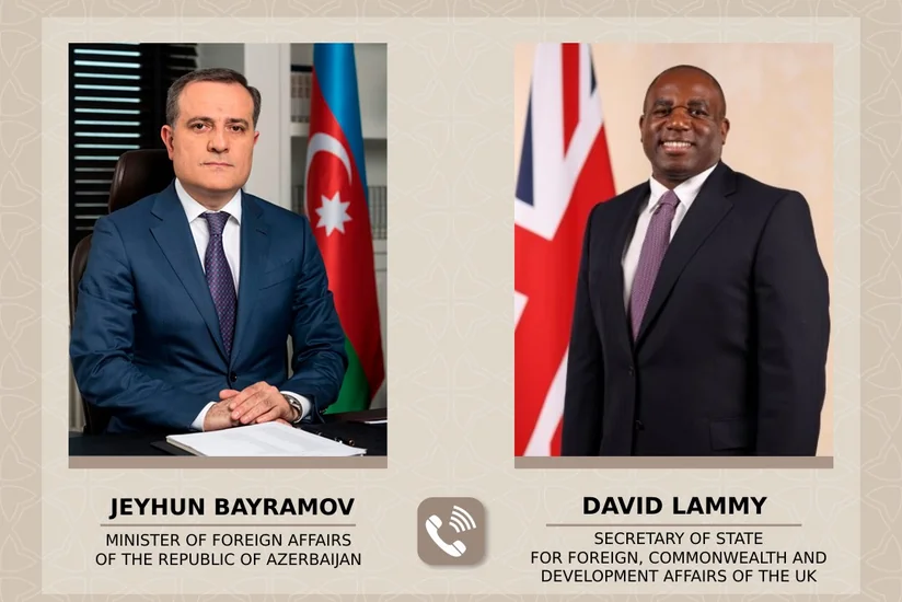 Ceyhun Bayramov britaniyalı həmkarı ilə Azərbaycan-Ermənistan arasındakı sülh prosesinin son durumunu müzakirə edib