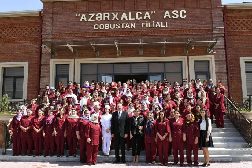 President Ilham Aliyev and first lady Mehriban Aliyeva inaugurated Gobustan branch of Azerkhalcha OJSC