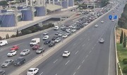 Bakının bəzi yollarında tıxac yaranıb - SİYAHI