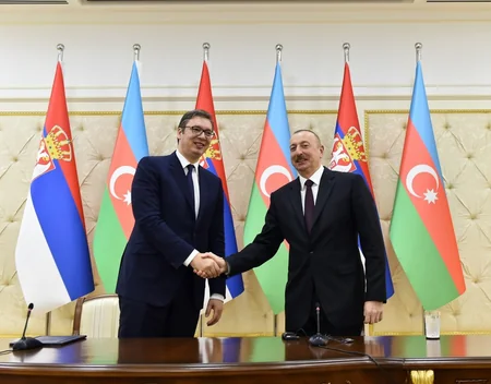 Azərbaycan və Serbiya prezidentləri mətbuata bəyanatlarla çıxış ediblər