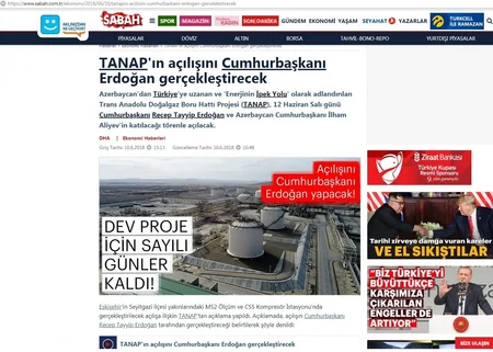 Türk mətbuatı TANAP-a böyük maraq göstərir