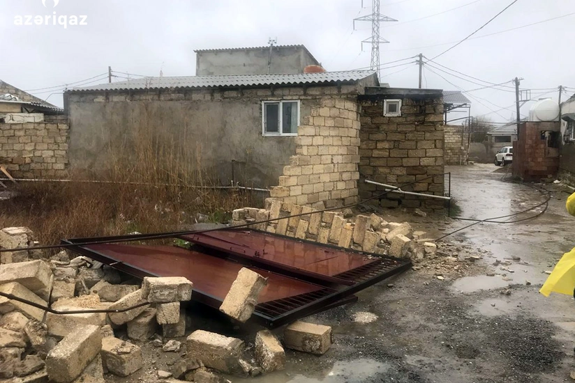 İki qəsəbədə hasar aşaraq qaz xətlərini zədələyib