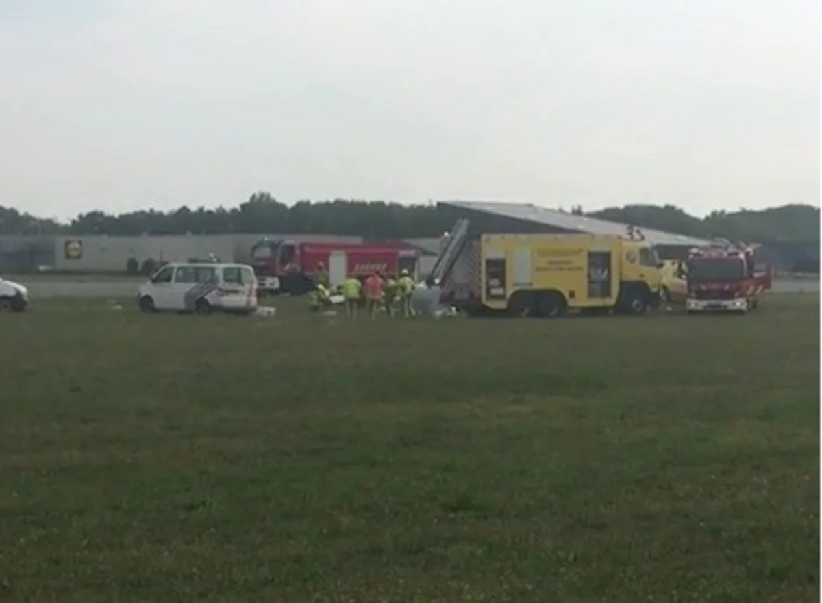 Belçikada təyyarə qəzası baş verib, ölən var - VİDEO