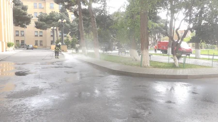 FHN dezinfeksiya işlərini davam etdirir - VİDEO