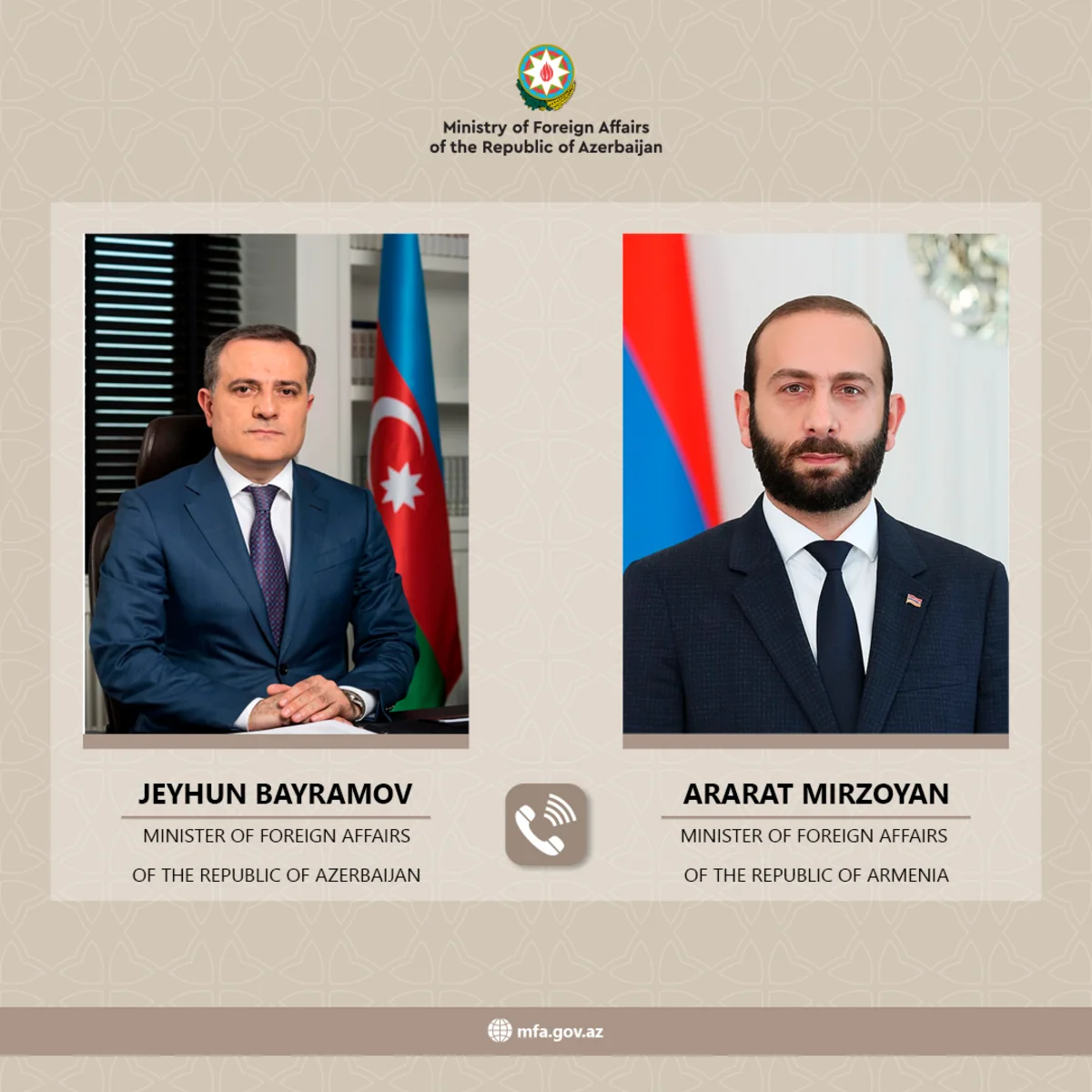 Azerbaijani, Armenian FMs talk over phone 
