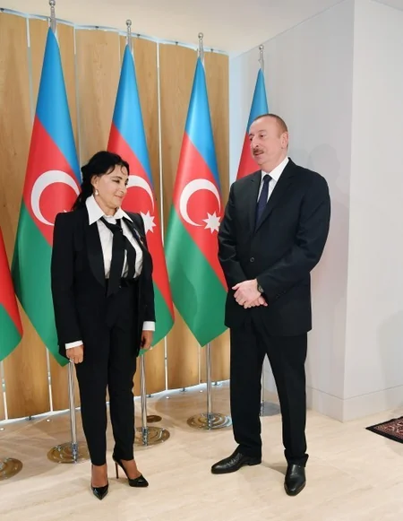 President Ilham Aliyev, first lady Mehriban Aliyeva met with president of Russian Rhythmic Gymnastics Federation