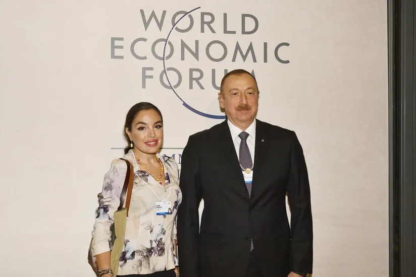 Leyla Əliyeva Dünya İqtisadi Forumunun keçirildiyi Konqres Mərkəzində olub