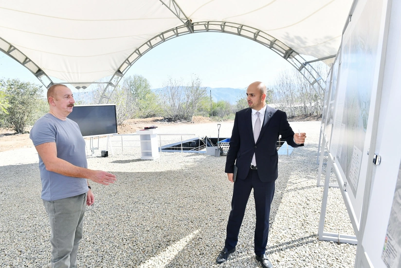 İlham Əliyev Zəngilan kəndinin təməlini qoyub - YENİLƏNİB