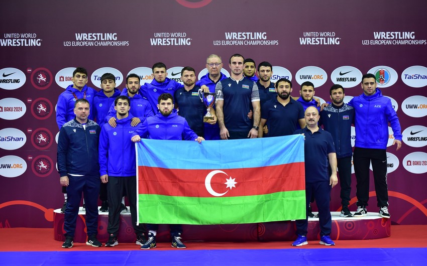 Yunan-Roma güləşi üzrə Azərbaycanın U-23 millisi Avropa çempionatının qalibi olub