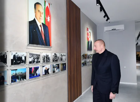 President Ilham Aliyev views conditions created in new administrative building of Shaki City Executive Authority