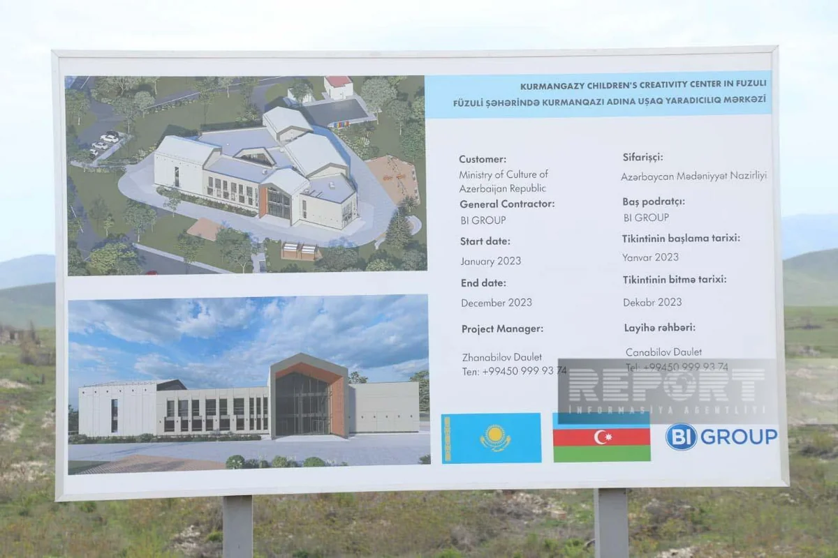 Children's Creativity Center, built by Kazakhstan in Fuzuli, to open in December