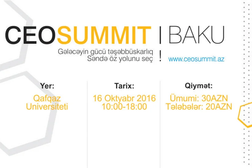 Bakıda “CEO Summit” keçiriləcək