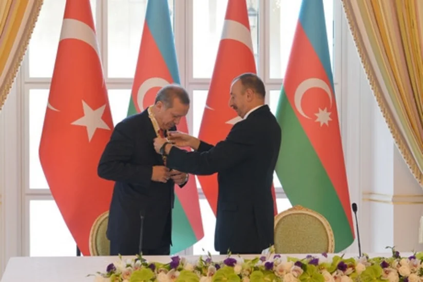 Azərbaycan prezidenti Rəcəb Tayyib Ərdoğana “Heydər Əliyev” ordeni təqdim edib
