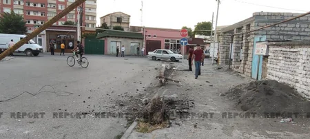 В Хачмазе из-за ДТП возникли перебои с электроснабжением - ВИДЕО