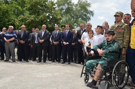 Şəhidin ad günü məzarı yanında qeyd olunub