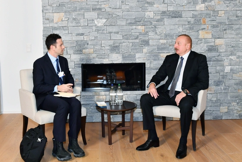 President Ilham Aliyev meets with President of Global Affairs at “The Goldman Sachs Group, Inc.” in Davos