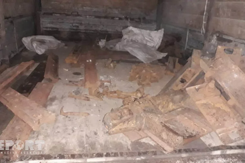 Cəlilabad-Masallı dəmiryolundan rels və rels altlığı oğurlayan şəxslər saxlanılıb - FOTO