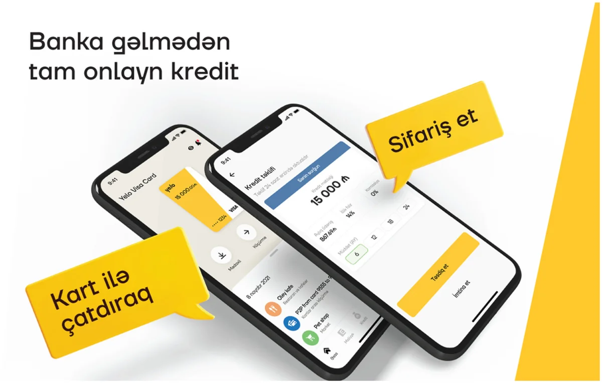 Yelo Bankdan tam onlayn kredit!