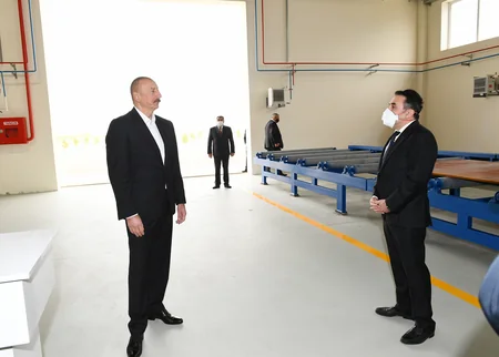 Prezident Hacıqabul Sənaye Məhəlləsinin açılışında iştirak edib - YENİLƏNİB