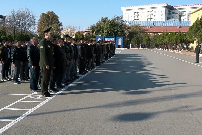 Məktəblilər Heydər Əliyev adına Hərbi Liseydə olub - VİDEO