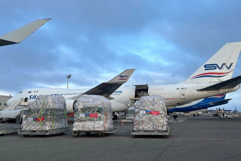 Another humanitarian aid plane leaves for Türkiye on instructions of Azerbaijan's First Vice-President