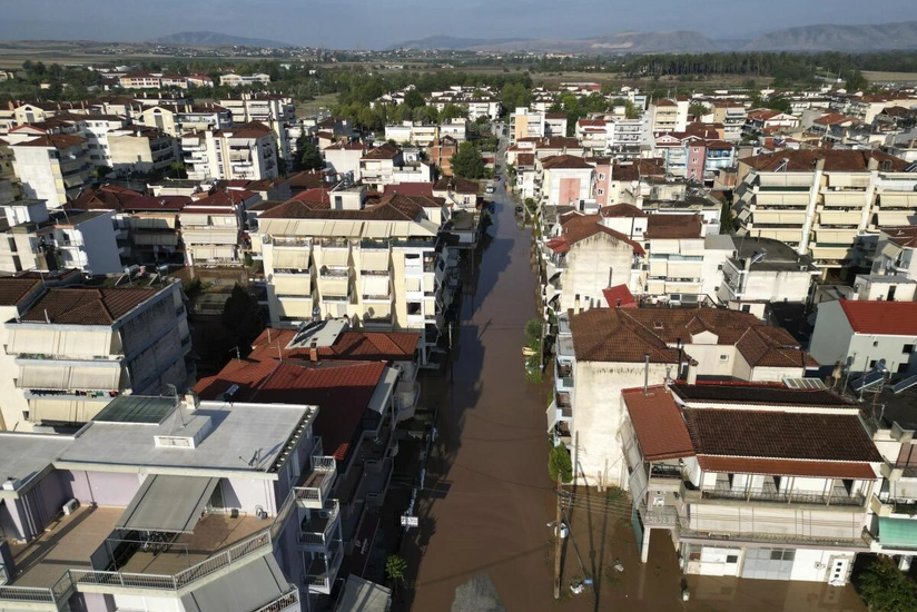 Helicopters evacuate people from flood-affected areas in Greece