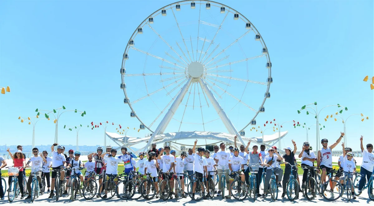Cycling Event in Baku to mark 150th Birth Anniversary celebrations of Mahatma Gandhi