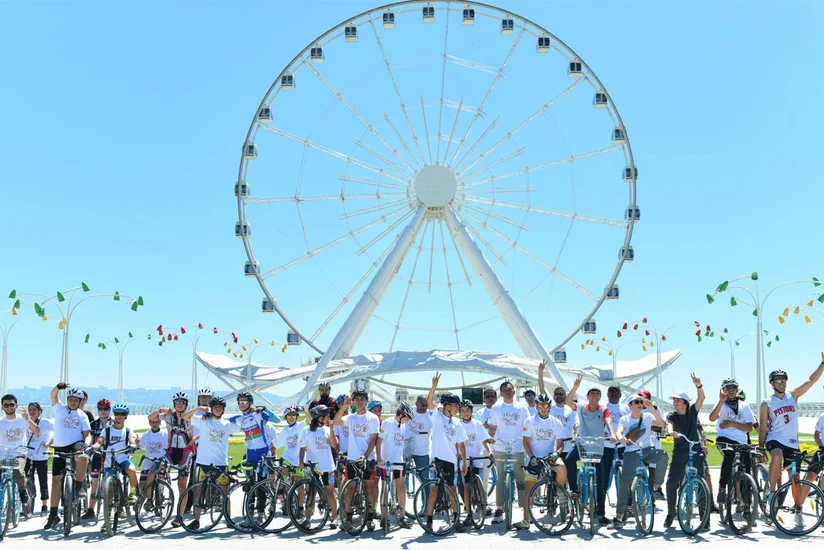 Cycling Event in Baku to mark 150th Birth Anniversary celebrations of Mahatma Gandhi