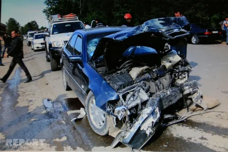 Gəncədə ağır yol qəzası baş verib, iki nəfər ölüb, iki nəfər yaralanıb - FOTO